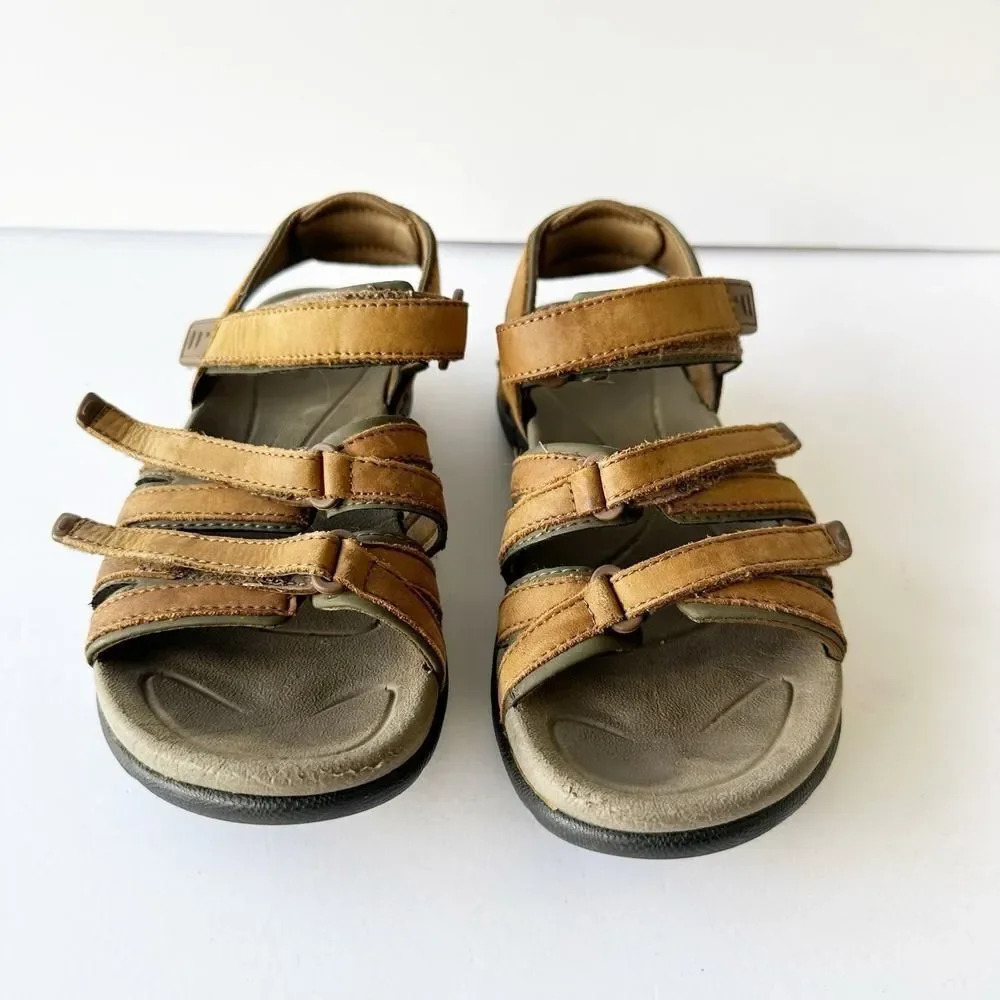 LL BEAN Tan Boothbay Water Outdoor Sandals‎ Womens 6 Gorpcore Hiking Camping